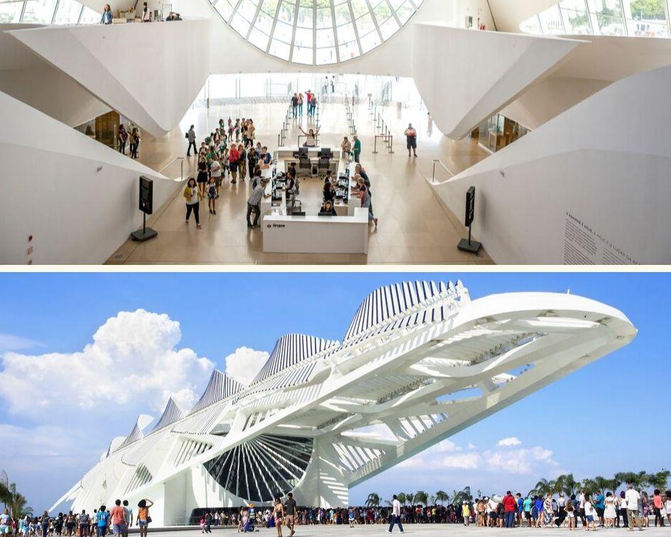interior and exterior of museum of tomorrow rio de janeiro