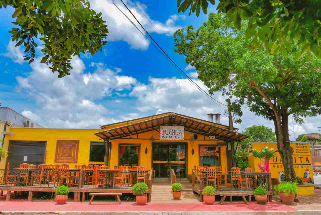 Fachada do restaurante Juanita, em Bonito.