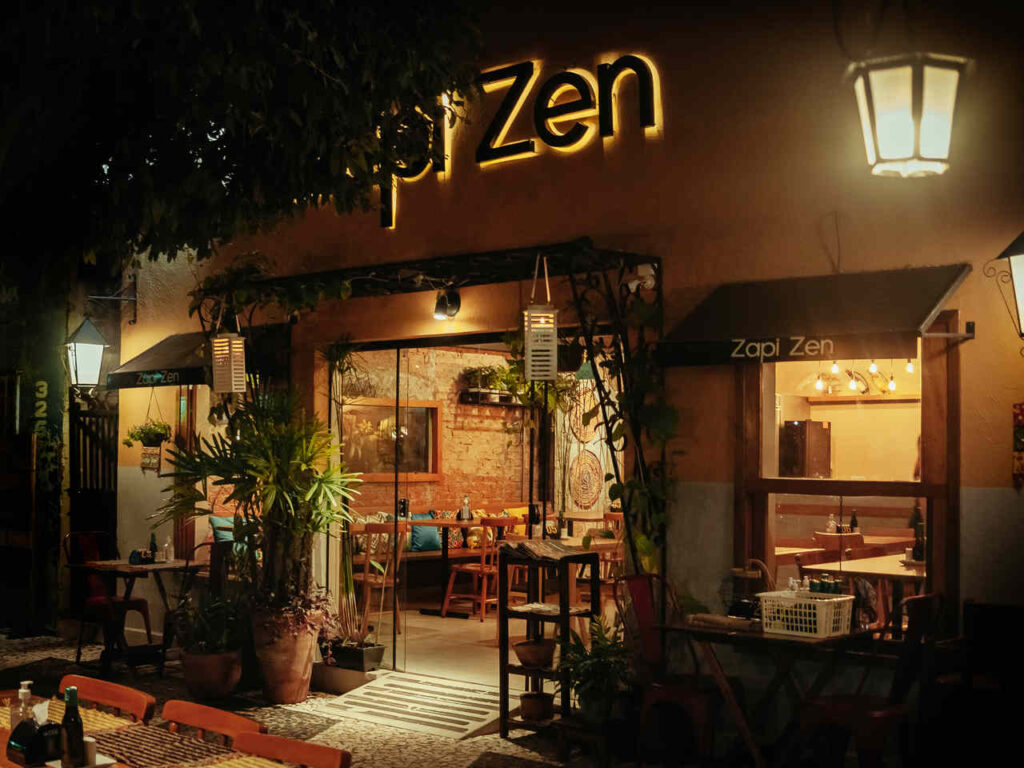 Fachada do restaurante Zapi Zen, em Bonito