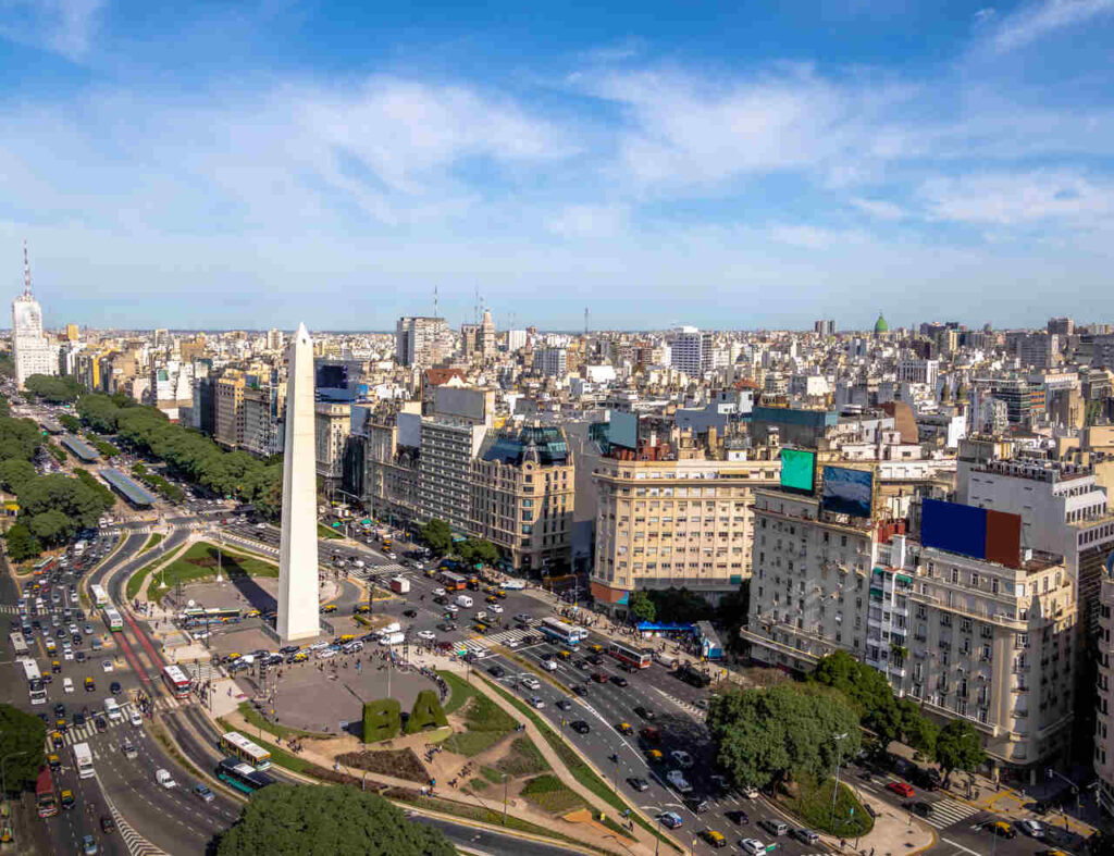 Vista aérea de Buenos Aires, capital da Argentina