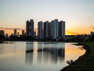 Pôr do sol em Campo Grande no Mato Grosso do Sul