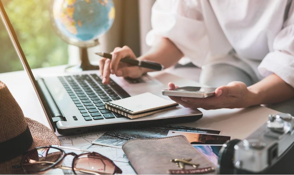 planejamento de viagem pela internet