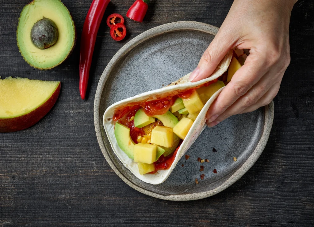 Taco típico mexicano