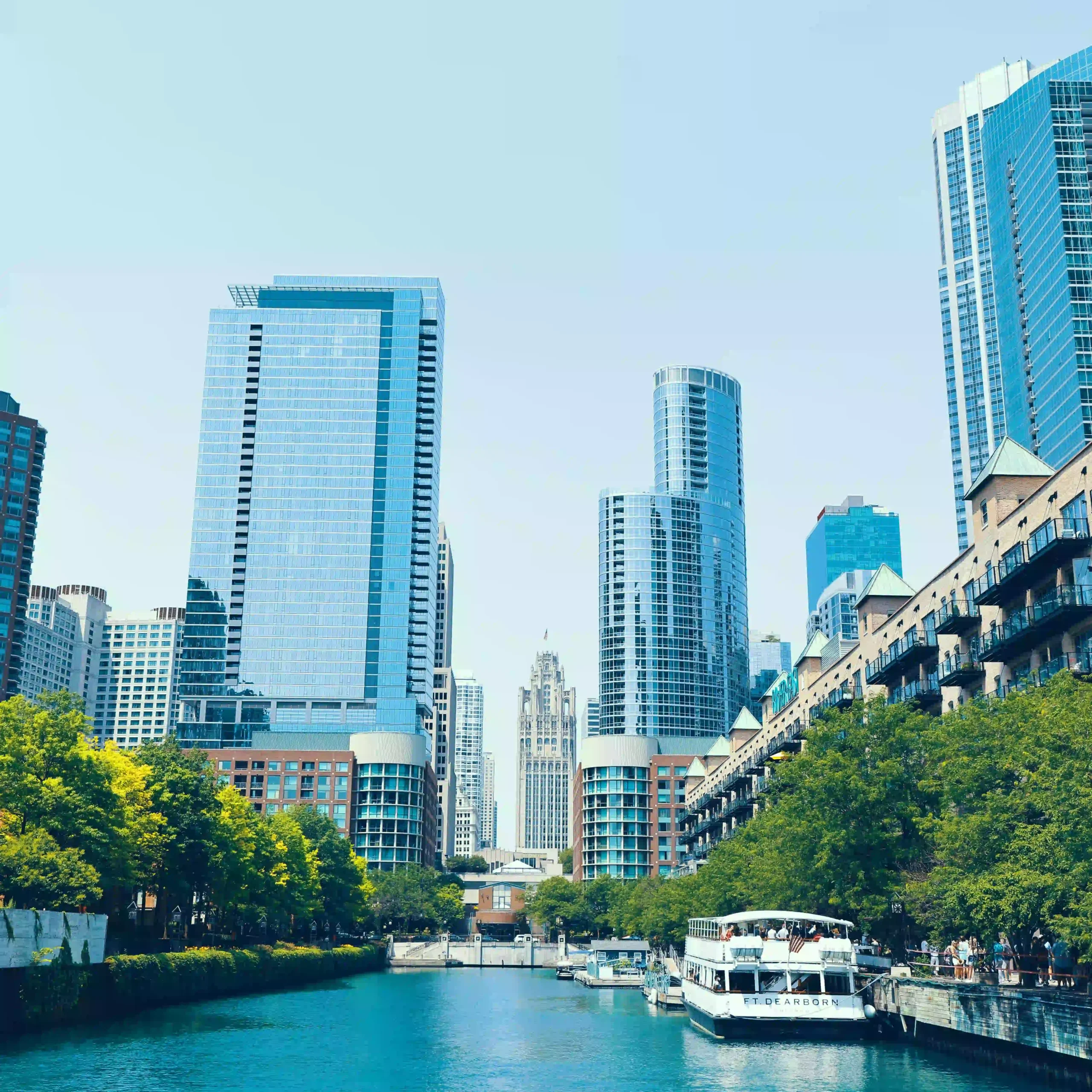 Riverwalk in Chicago.