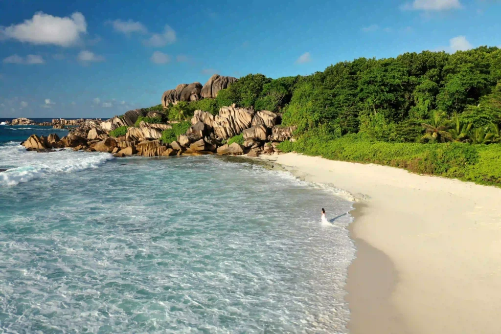 Hermosa playa en las islas Seychelles