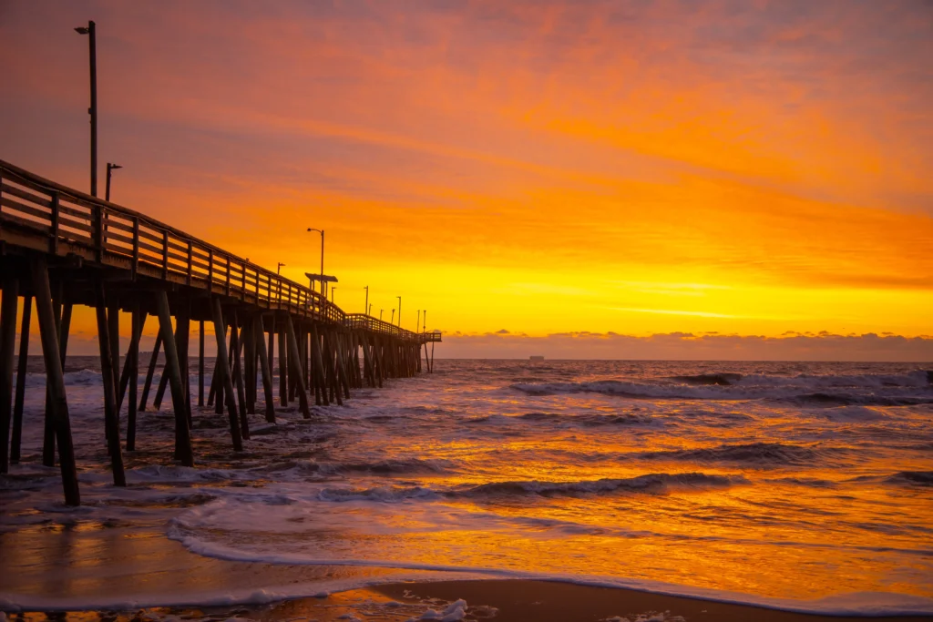 View of the pier in Virginia Beach.