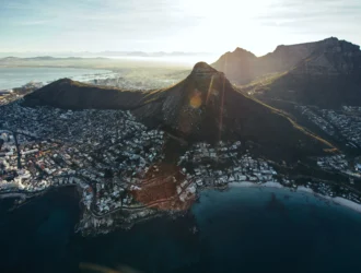 Imagem aérea da Cidade do Cabo na África do Sul